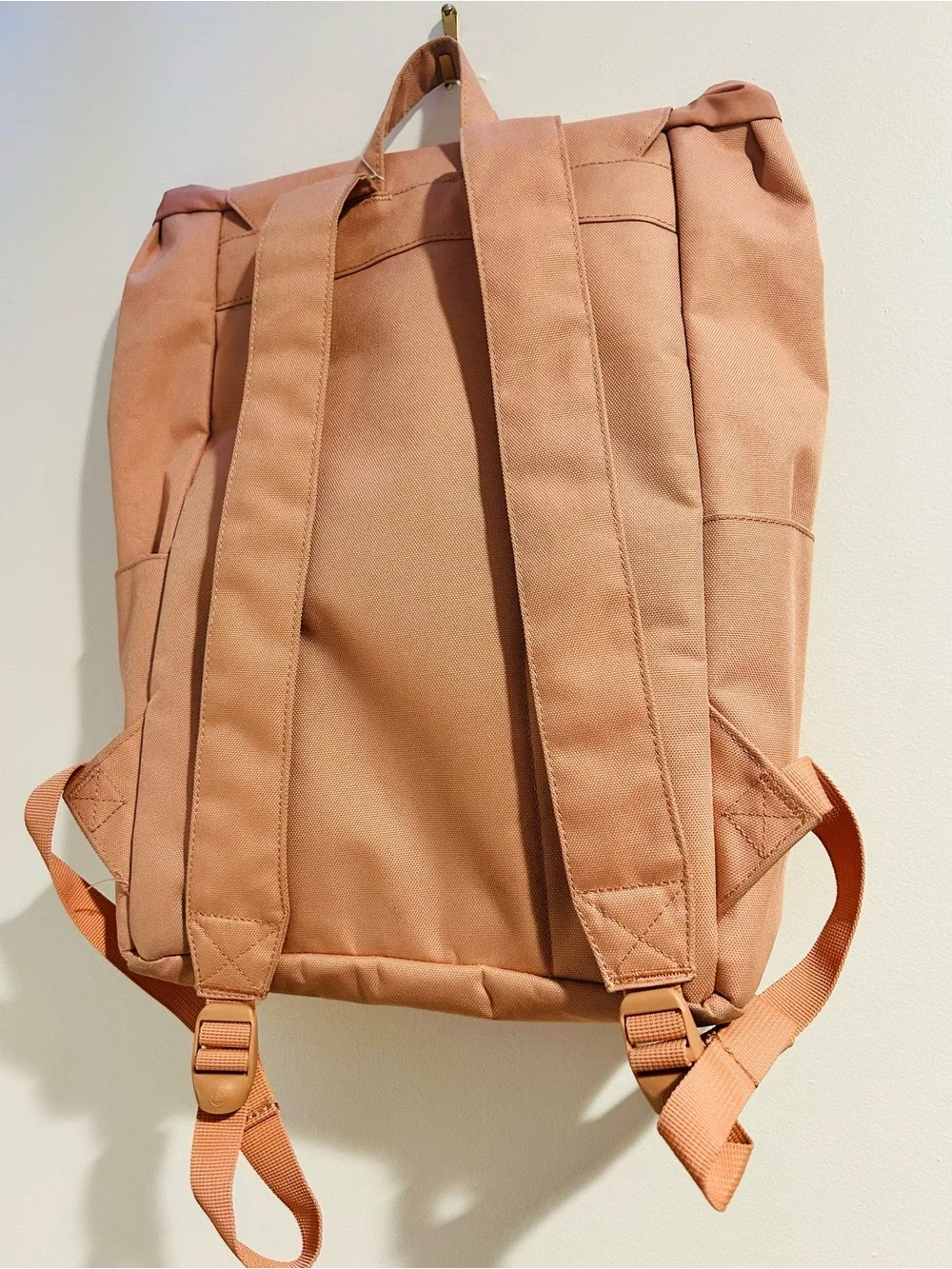 Herschel Supply Co Retreat Small Backpack-Peach with Faux Leather Straps